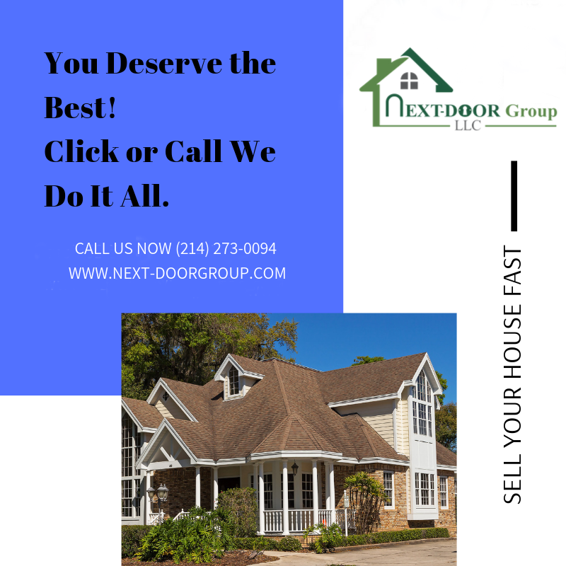 If you want to sell your Dallas/Fort Worth house… we’re ready to give you a fair all-cash offer. Stop the frustration of your #unwantedproperty. Let us buy your Dallas/Fort Worth, Texas house now, regardless of condition. 

(214) 273-0094
next-doorgroup.com