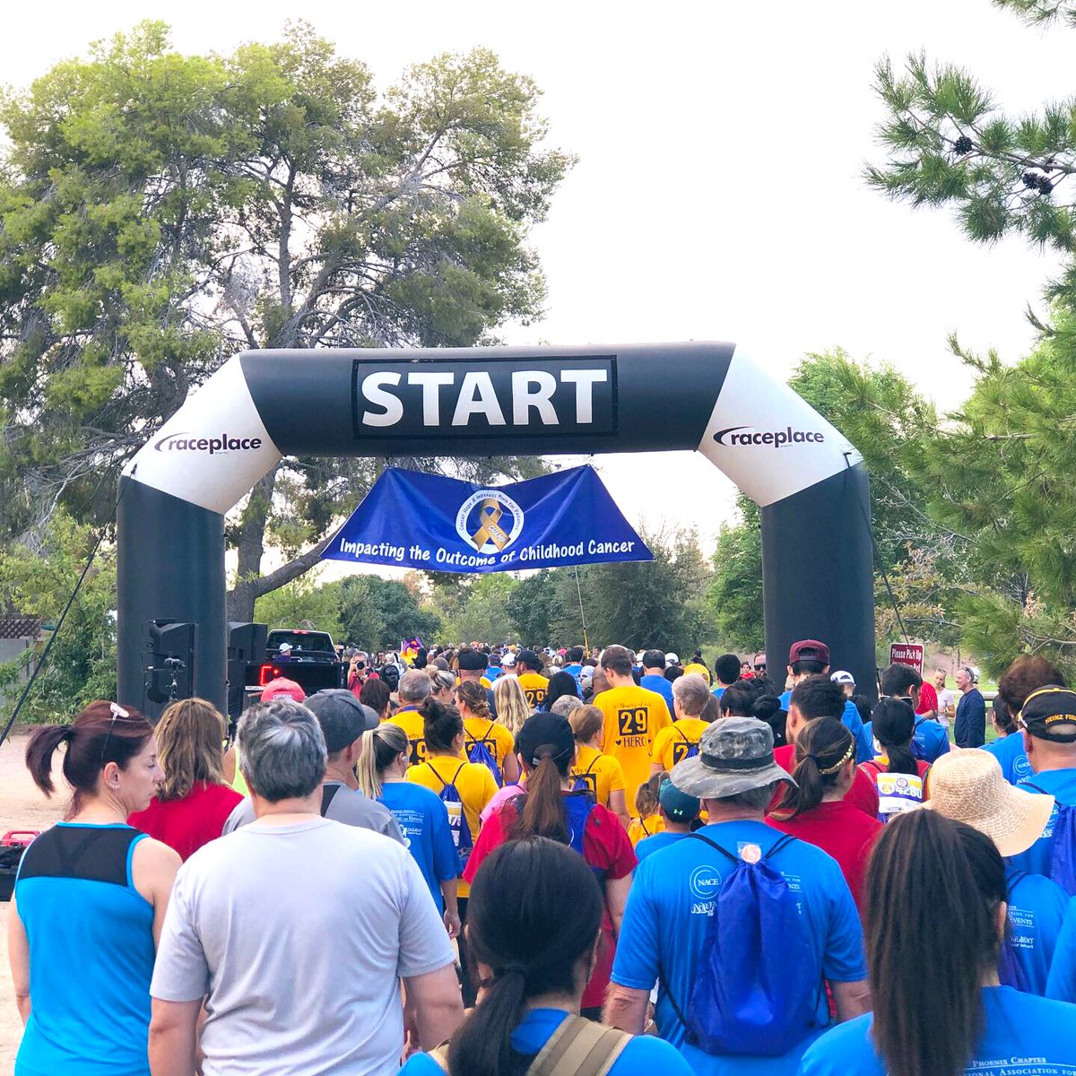 Nonprofit4Kids's tweet photo. We had a wonderful time celebrating all #ChildhoodCancer warriors at the  #SeptemberChamp 5k! Great turnout, awesome people, and the best way to spend an AZ Saturday morning with the childhood cancer community during #ChildhoodCancerAwarenessMonth 💛🎗💛 #CRTCares https://t.co/IbqIDqlLDF