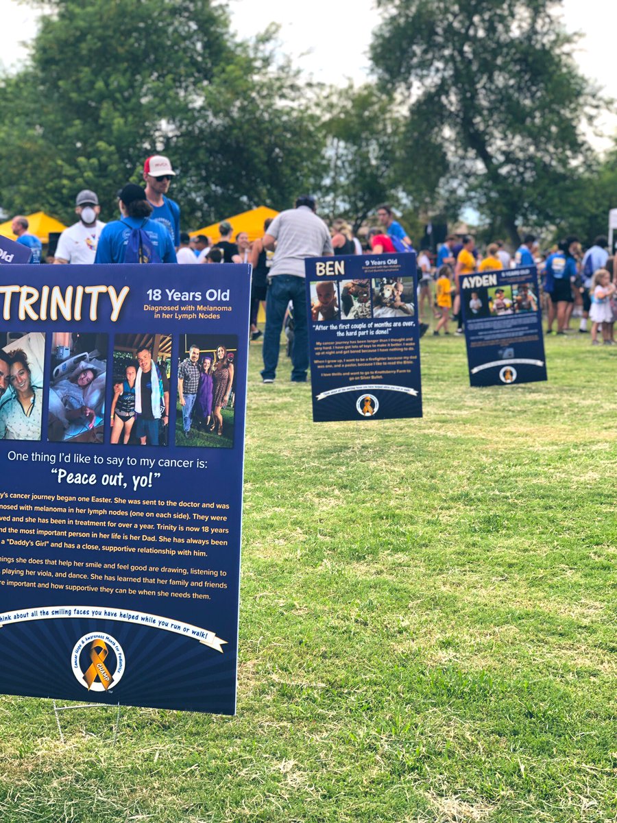 Nonprofit4Kids's tweet photo. We had a wonderful time celebrating all #ChildhoodCancer warriors at the  #SeptemberChamp 5k! Great turnout, awesome people, and the best way to spend an AZ Saturday morning with the childhood cancer community during #ChildhoodCancerAwarenessMonth 💛🎗💛 #CRTCares https://t.co/IbqIDqlLDF