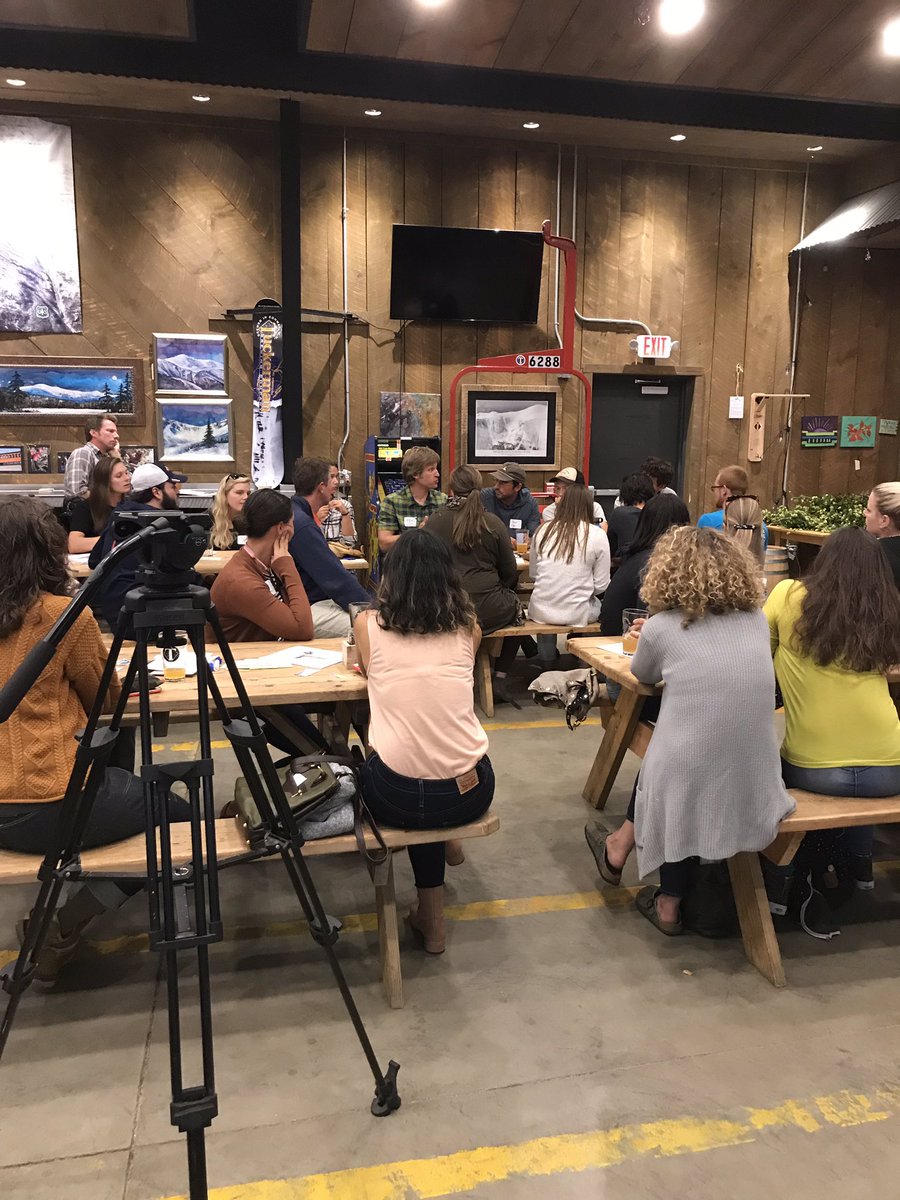 georeagan's tweet photo. We are here at @TuckermanBrews  for @StayWorkPlay’s first “Policy and Pints” event that asks young people what the drivers are that keep them in NH or make them want to leave. Housing and availability of daycare are among the most concerning in the Mt. Washington Valley. https://t.co/KmhXhMrSNR