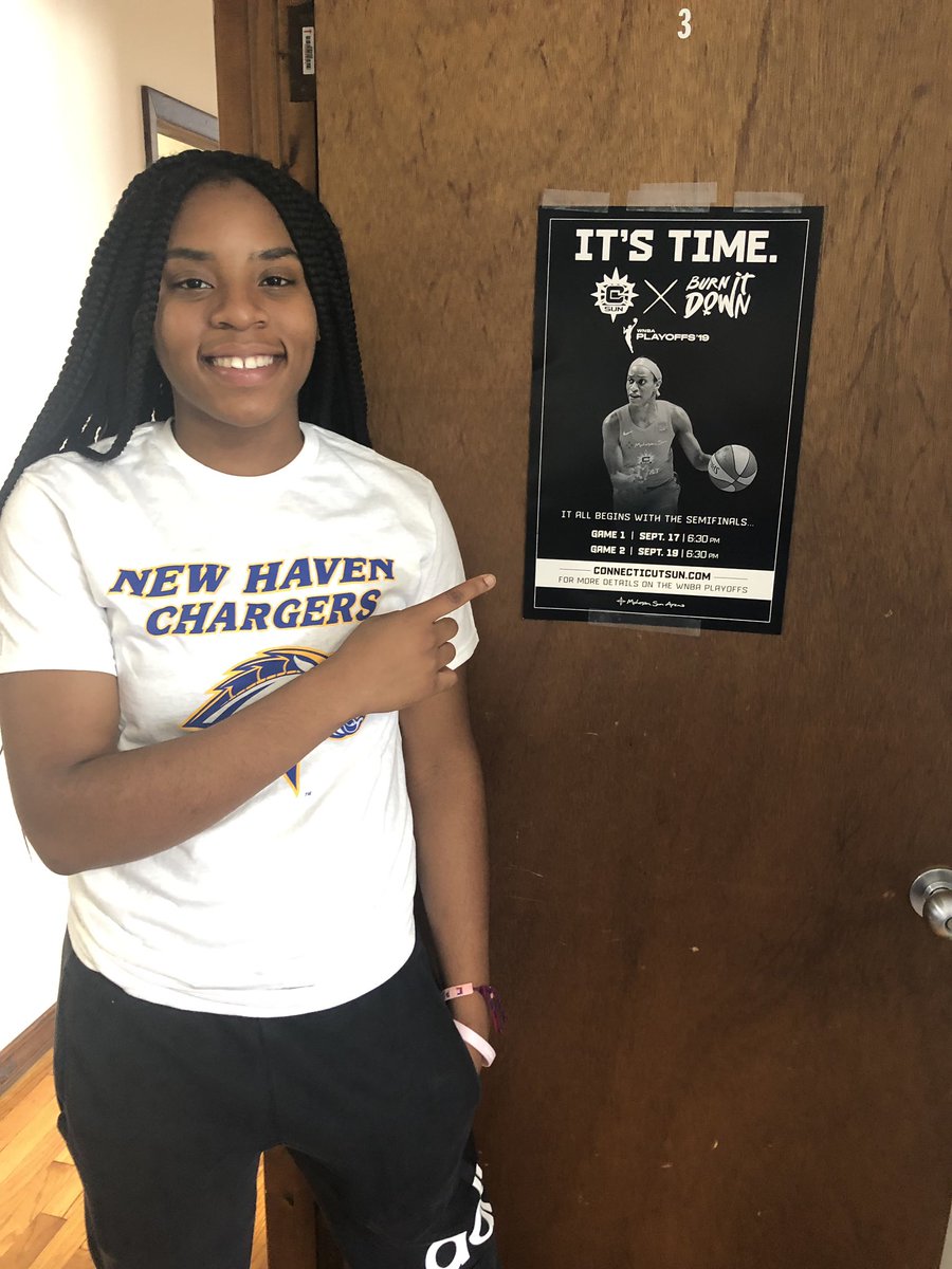 Tomorrow we are going to support our Connecticut Suns in their playoffs! Let’s Go!   New Haven Wbb will be the rowdy fans🏀 <a href="/ConnecticutSun/">Connecticut Sun</a>