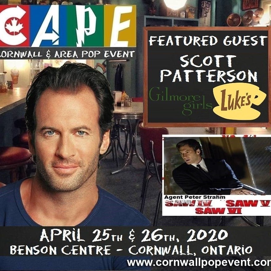 Cornwall Pop Event (@cape_2015) on Twitter photo #getyourcapeon at CAPE 2020 on April 25-26, 2020 with <a href="/ScottGPatterson/">Scott G. Patterson</a> Scott Patterson! <a href="/GilmoreGirls/">Gilmore Girls</a> Who's excited??!! #getyourcapeon at CAPE 2020 on April 25-26, 2020 with <a href="/ScottGPatterson/">Scott G. Patterson</a> Scott Patterson! <a href="/GilmoreGirls/">Gilmore Girls</a> Who's excited??!!