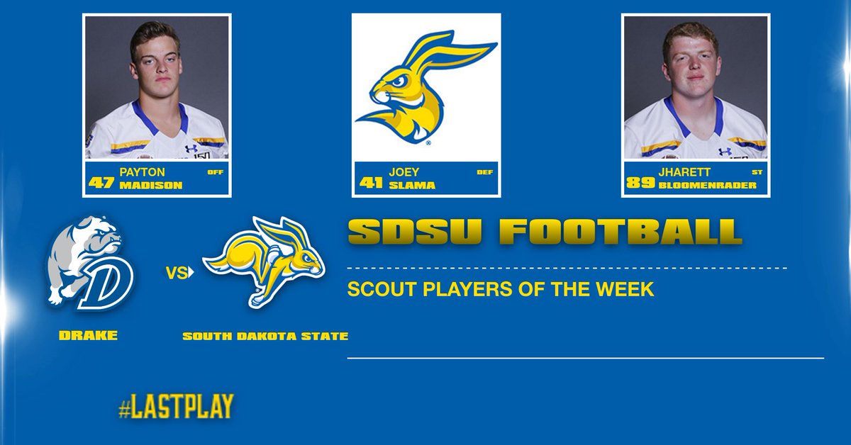 Here are the Scout Players of the Week in preparation for last week's win over Drake #GoJacks #LastPlay