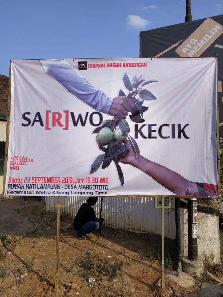 MaiyahAmbengan's tweet photo. Poster Maiyah Ambengan edisi ke-49 sudah terpampang di perempatan Margototo #MASept https://t.co/cpBetRSwjs