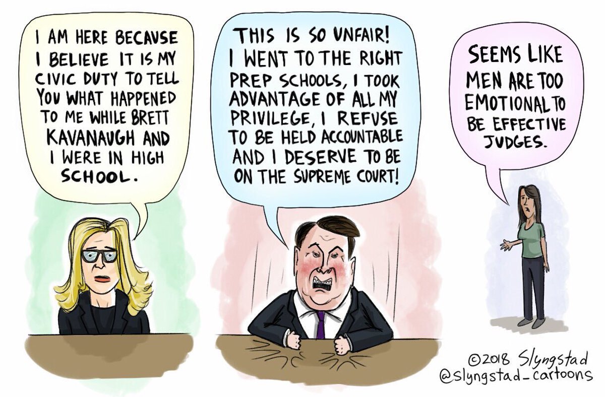 SlyngCartoons's tweet image. Ugh, men can be so prone to mood swings and imbalanced outbursts. #KavanaughLied #BrettKavanaugh #KavanaughResign #KavanaughCoverUp #Kavanaugh #ImpeachKavanaugh #SCOTUS