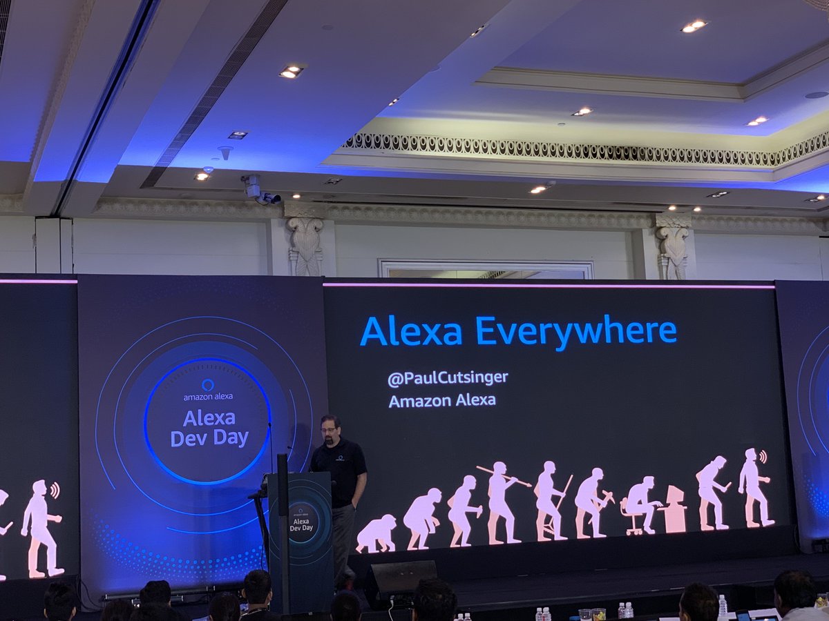 amit's tweet photo. ..and #AlexaDevDay is on its way in Bangalore. @PaulCutsinger kicks it off with all things “Alexa Everywhere” https://t.co/9yo46yNt1C