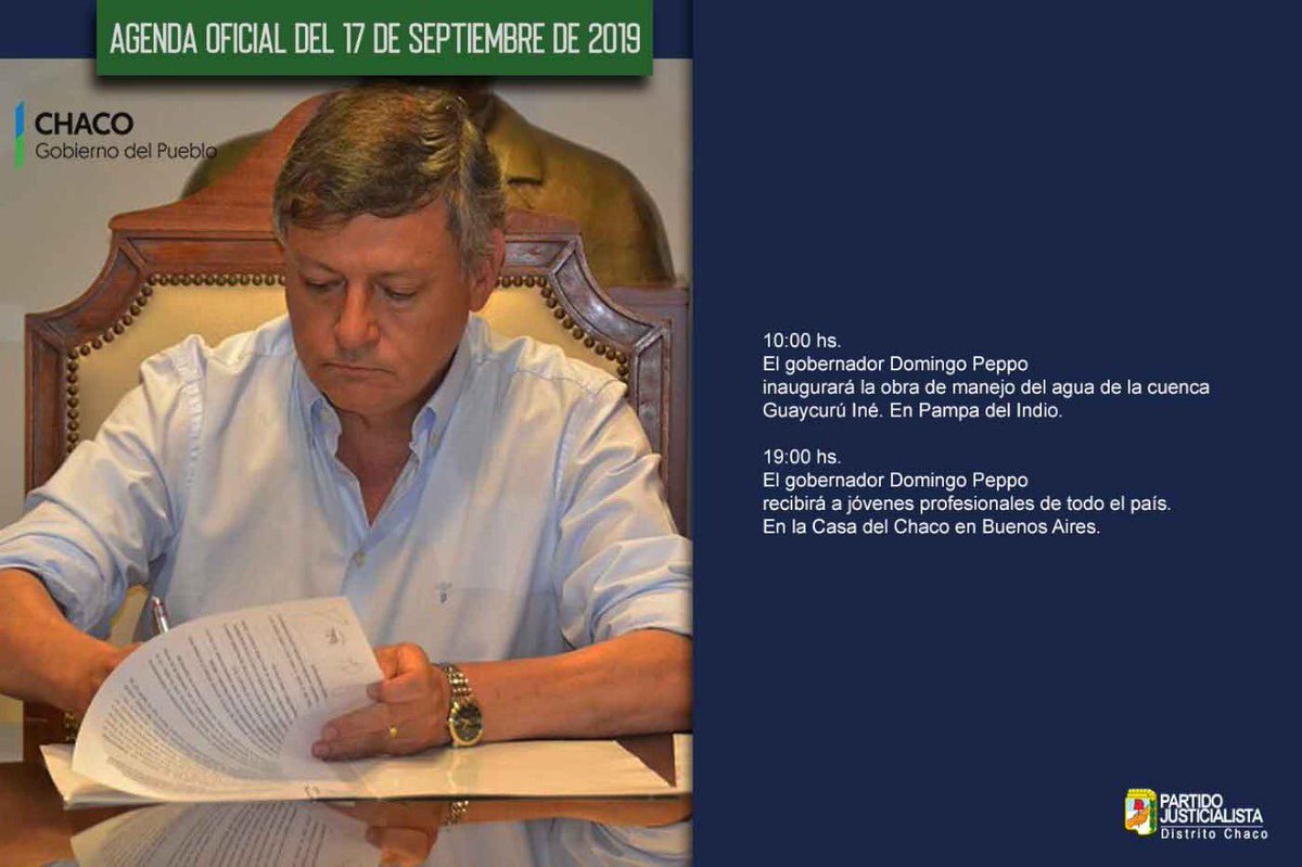 Agenda oficial del 17 de septiembre de 2019