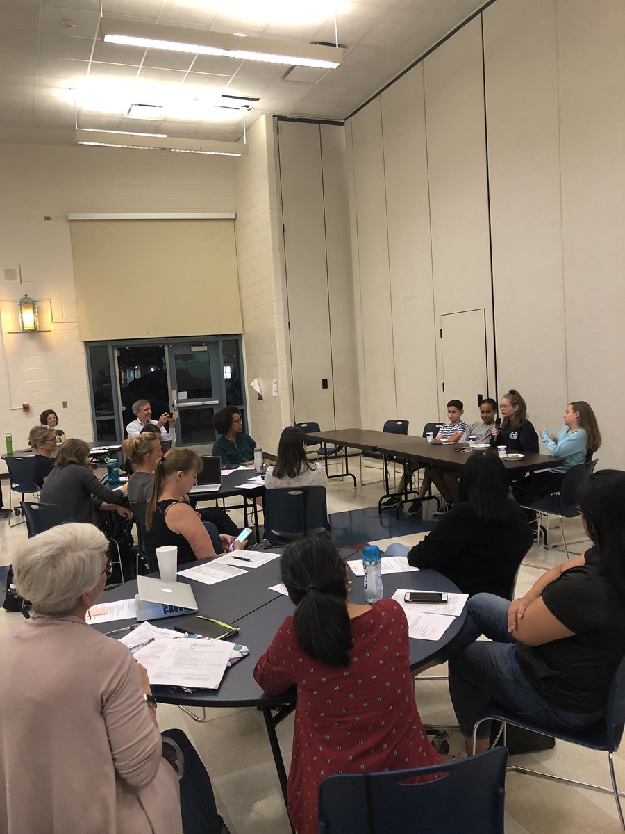 8th grade student panel presenting to the PTO and sharing their knowledge with 6th grade parents about Julian Middle School. Great job being student leaders in our building!