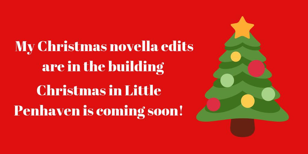 AngelaBritnell's tweet photo. My Christmas novella edits are in the building which means 'Christmas in Little Penhaven' is coming soon! #edits #Christmasbook #Cornwall #romance #Tennessee #villagelife #family #tuesnews @rnatweets @ChocLituk https://t.co/6wRVk5LmN6