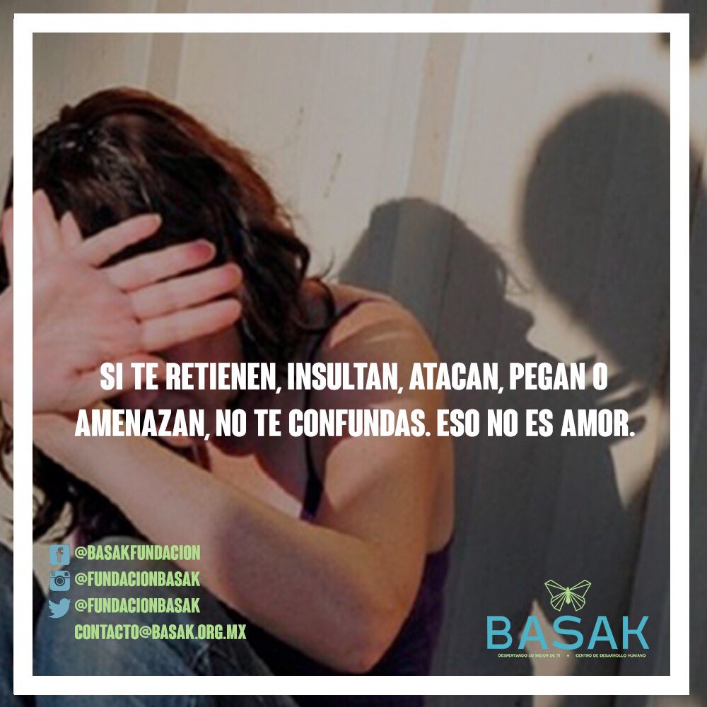 FundacionBasak's tweet photo. Aprende a identificar lo que es realmente el amor y no lo que tu pareja te hace pensar que es. ¡Se valiente! 
.
.
#NoDisfrasenElOdioDeAmor #nodisfrasenelodiodeamor 
#violenciadegenero #abrelosojos #nomasviolencia #noesamor #mujeres #femenino https://t.co/JbfzWmR4cK