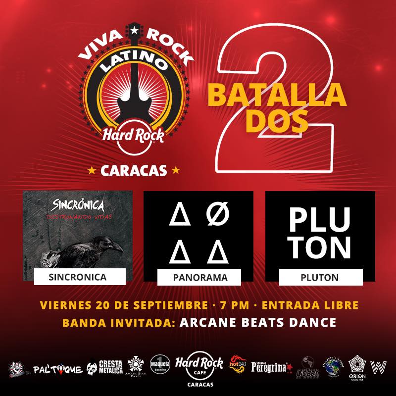 Activos este viernes 20/9 a las 7 p.m. Estaremos en el #VivaRockLatino en @hardrockcaracas 
.
⚡🎸¡RockNRoll! 🤘🏼😎
.
#Rock #Música #PowerTrio #live #sincrónica