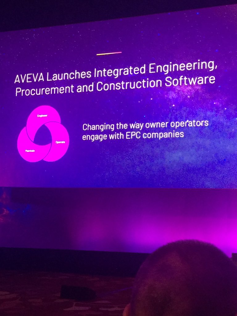 CraigDResnick's tweet photo. @chayman @AVEVAGroup CEO kicks off #AVEVAWorld summit 2019 in #Singapore #assetperformance #engineer #procure #construct #operatesndoptimize #planandschedule #monitorandcontrol #digital #technology #team and #win possibilities beyond what we imagined @arc_advisory https://t.co/aohwso5KmJ
