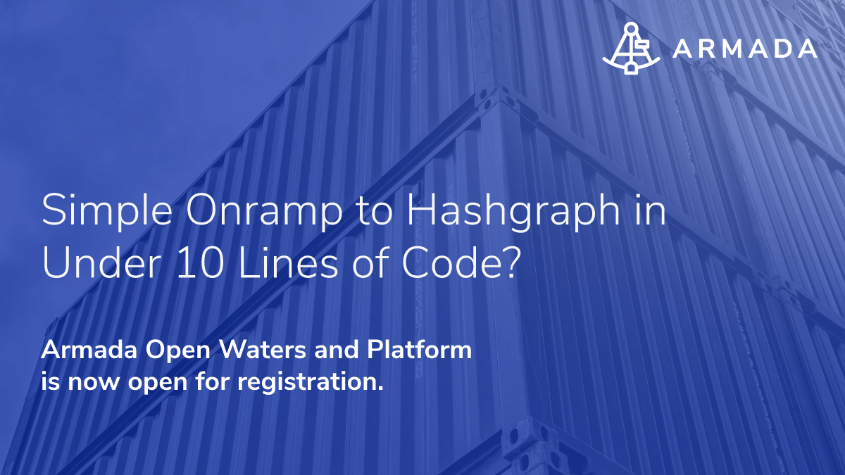 ArmadaChain's tweet photo. Open Registration now at https://t.co/RGF38OzoNe

#hashgraph #hbars #HederaOA #supplychain #innovation #hederadapps https://t.co/gH5EXIXxeb