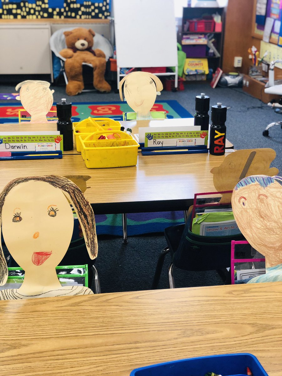 MissCisar's tweet photo. Room 5 worked extremely hard on tricking their families at Curriculum Night with their super realistic, life-like self portraits! #Pawnee #kinderfun @OmahaPubSchool @OPS_Pawnee https://t.co/nAiotWIHnw