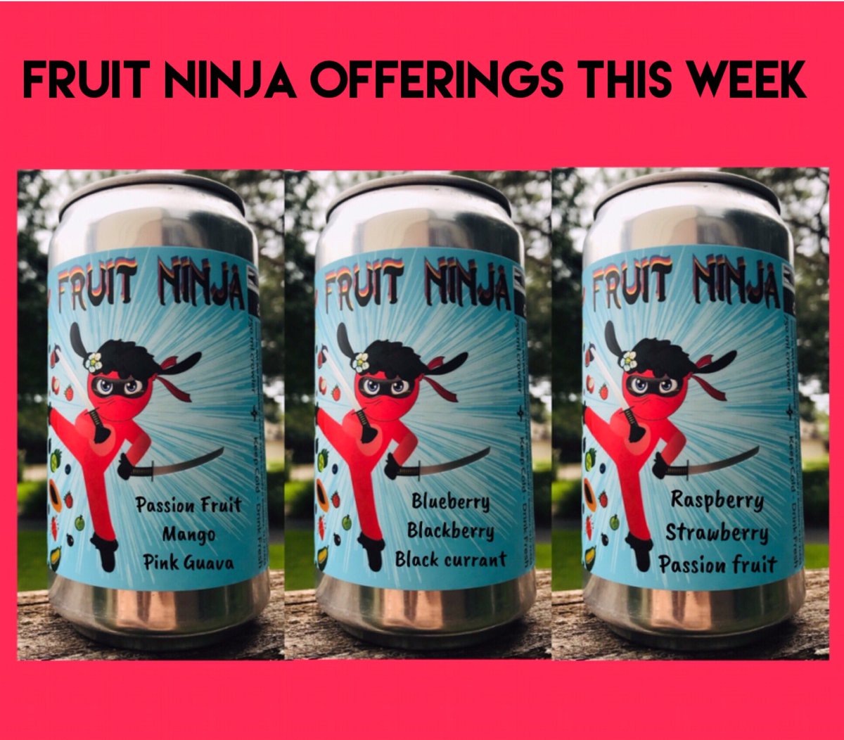 baabaabrewhouse's tweet image. 3 different Fruit Ninja offerings this week include:
1. Passion Fruit, Mango, Pink Guava
2. Blueberry, Blackberry, Black currant
3. Raspberry, Strawberry, Passion Fruit

Available at @HopDropIt 

Cheers!