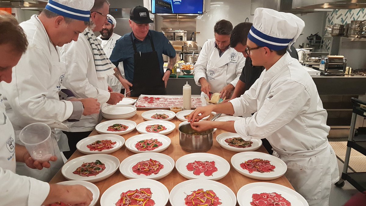 Plating the #beef #carpaccio