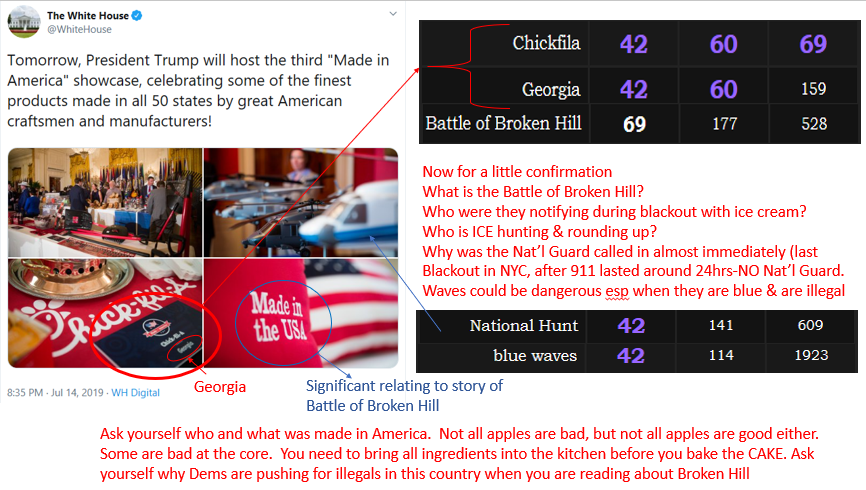 It even matches my thread on  @realDonaldTrump decode of Batt1e of Br0ken H!ll. I love you so much Mr. President. I pray for you and your family every single day.  https://twitter.com/JackalsLast/status/1150870820778074112