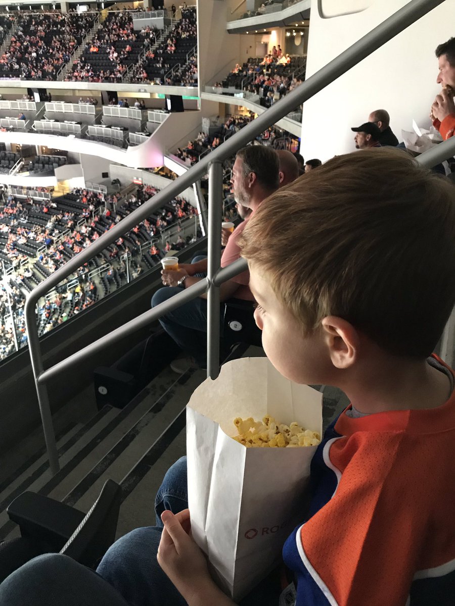 geekybean's tweet image. First #Oilers game for this guy! #LetsGoOilers