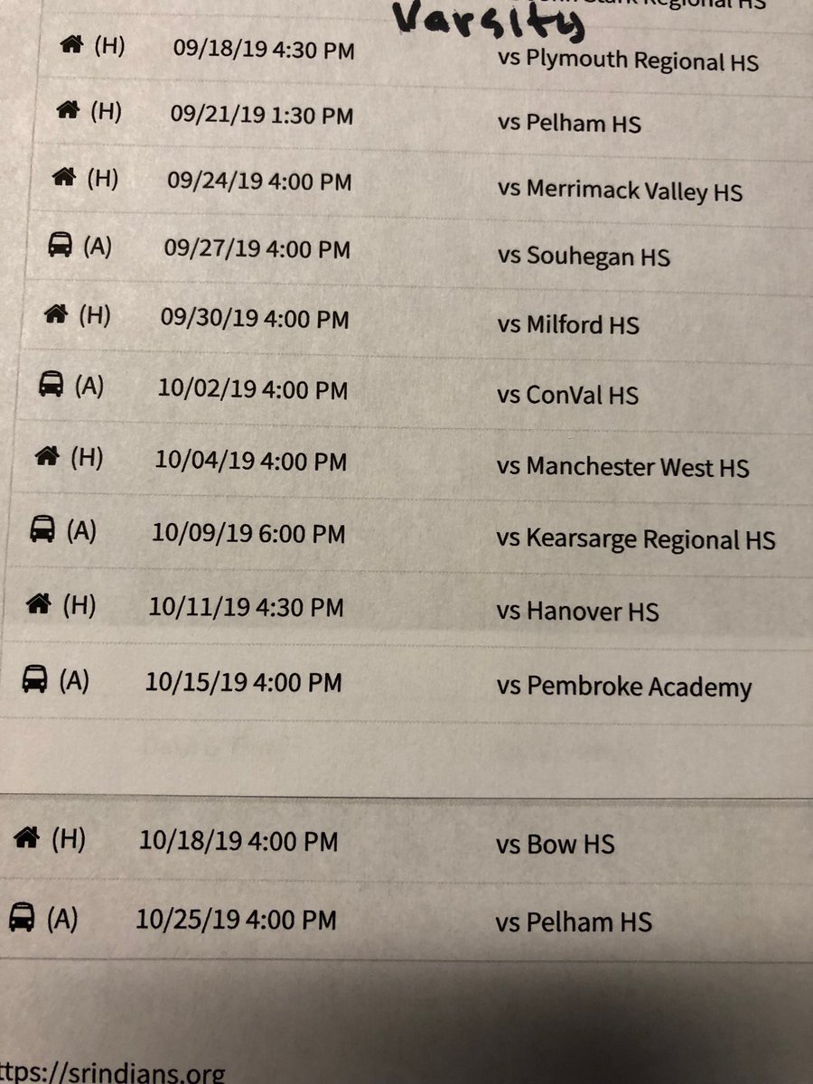 CoachMiliner's tweet photo. The latest updated schedules which can also be found on the Athletics page of the school website. https://t.co/NDwHnqGawk