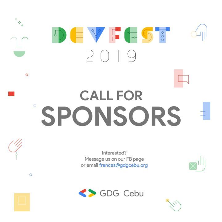 gdgcebu's tweet photo. DevFest Cebu is less than 2 months away! 

Mark your calendars for Nov. 16, 2019! 

We are looking for partners for the biggest Google tech conference in the Philippines!!

#gdgcebu #wtmcebu https://t.co/gVJZo0dIRW