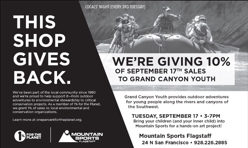 Local Happenings about town - mailchi.mp/38ae6e4d00ba/l… 10% of September 17th sales for Grand Canyon Youth.