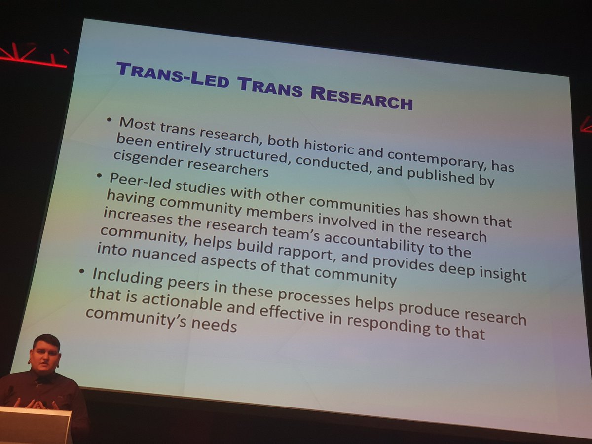 napwha's tweet photo. Shoshana Rosenberg (Sexological researcher, @SiREN_WA; @KirbyInstitute) strongly voices the imperative need for trans-led trans research aiming to benefit trans health at #HIVAUS19 @ASHMMedia https://t.co/wwcZKi8LQT