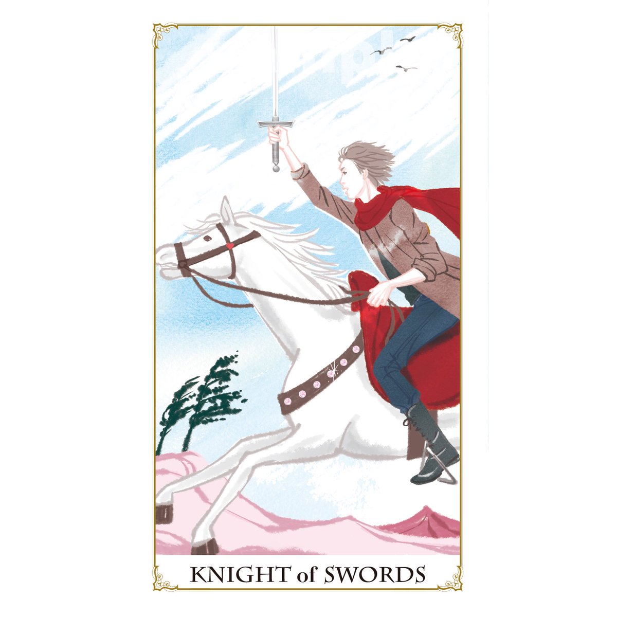 ミヤモトヨシコ Twitter પર タロット 小アルカナ ソードのナイト このカードについてはノーコメントです 出来るなら描き直したい Illustration イラスト 制作実績 Clientwork タロットカード Tarotcards Tarotdeck Photoshop Photoshop Art 小アルカナ