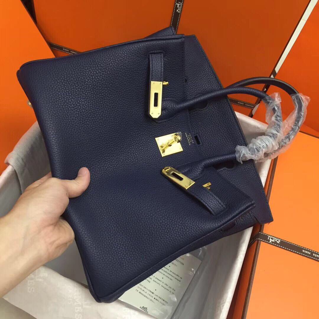 Hermes Birkin Bag 25 Black Togo Silver Hardware - HoooGoods