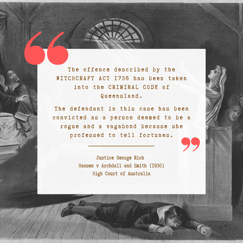 A High Court case that mentions witchcraft? You asked (not really), we found. 🧙‍♀️ New episode out tomorrow (Wednesday 18 Sept) justcasespodcast.com/episode/2019/9…🎙️#podcast #auslaw #ReligiousFreedom #lawschool <a href="/HighCourtofAus/">High Court of Australia</a>