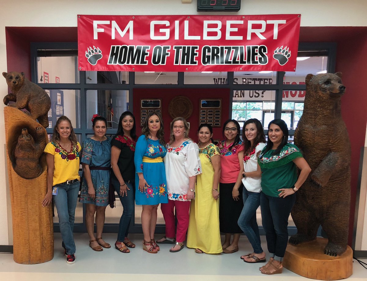 fmgilbert's tweet photo. We celebrated Mexico Independence Day and the start of Hispanic Heritage Month with an awesome tostada lunch provided by our Grizzly Parents! #fmgilbert #grizzlypride https://t.co/czQXEnOcvl