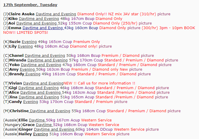 The Nightshade Establishment Happy Tuesday Check Out Our Today S Roster So Many Beautiful Girls Today