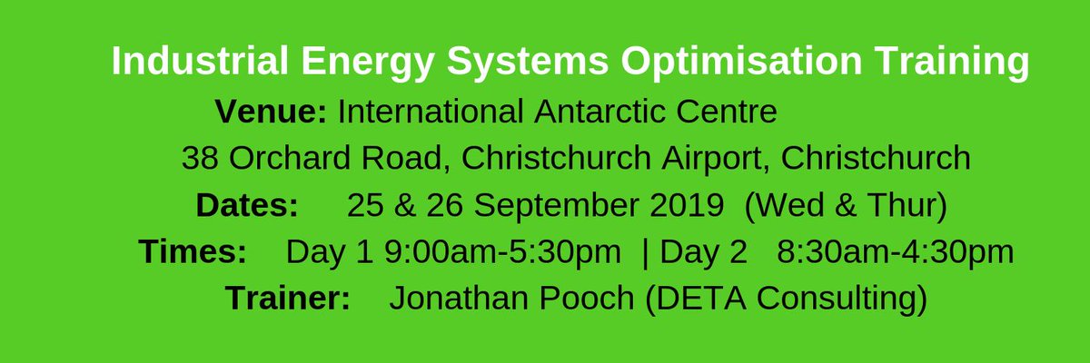 cepnewzealand's tweet photo. #EMANZ is pleased to be running the 2-day #IESO training course again following the success of the late last year. The course is delivered on behalf of EMANZ by @DETAConsulting Ltd and was developed with the support of @EECA_nz. For more information https://t.co/v6k971lVu9 https://t.co/0ypaQ5t704