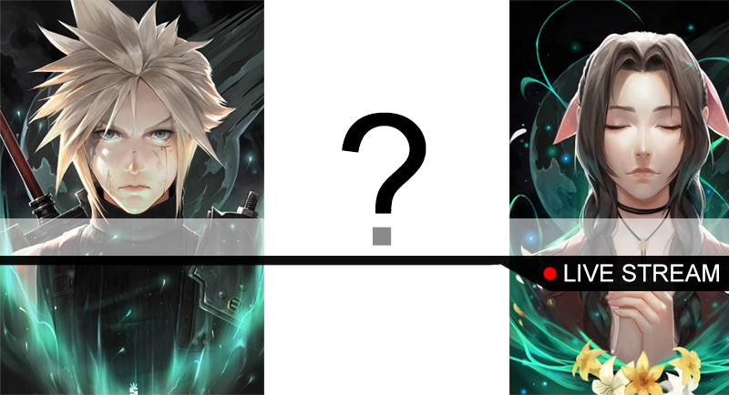 Live! Can you guess who we're working on now? 

https://t.co/rGWCQKRnJF

#finalfantasy7 #finalfantasy7remake 