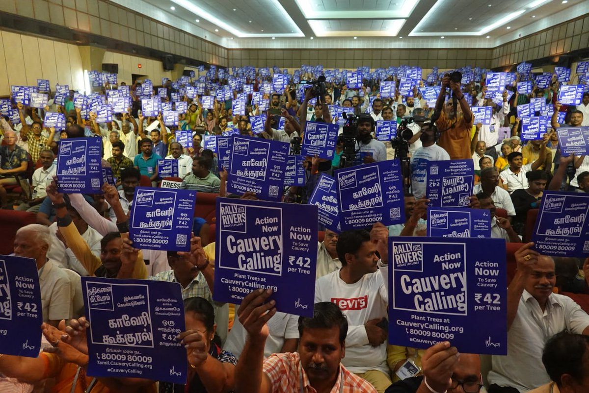 SadhguruJV's tweet photo. The responsibility &amp; privilege of Tamil people in revitalizing Cauvery is more important than anybody else because the glorious history of Tamil agriculture is at serious risk. -Sg #CauveryCalling https://t.co/eQp2pd3Or6