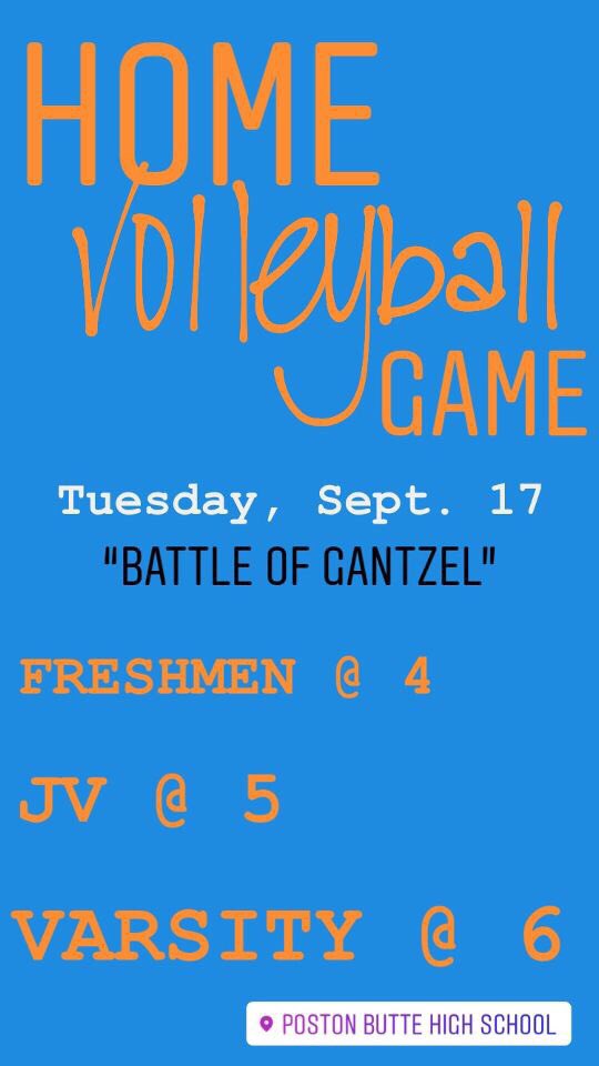 Come out to our home game for the Battle of Gantzel and watch the lady broncos claim our land 🏐😈💙🧡 #BattleofGantzel