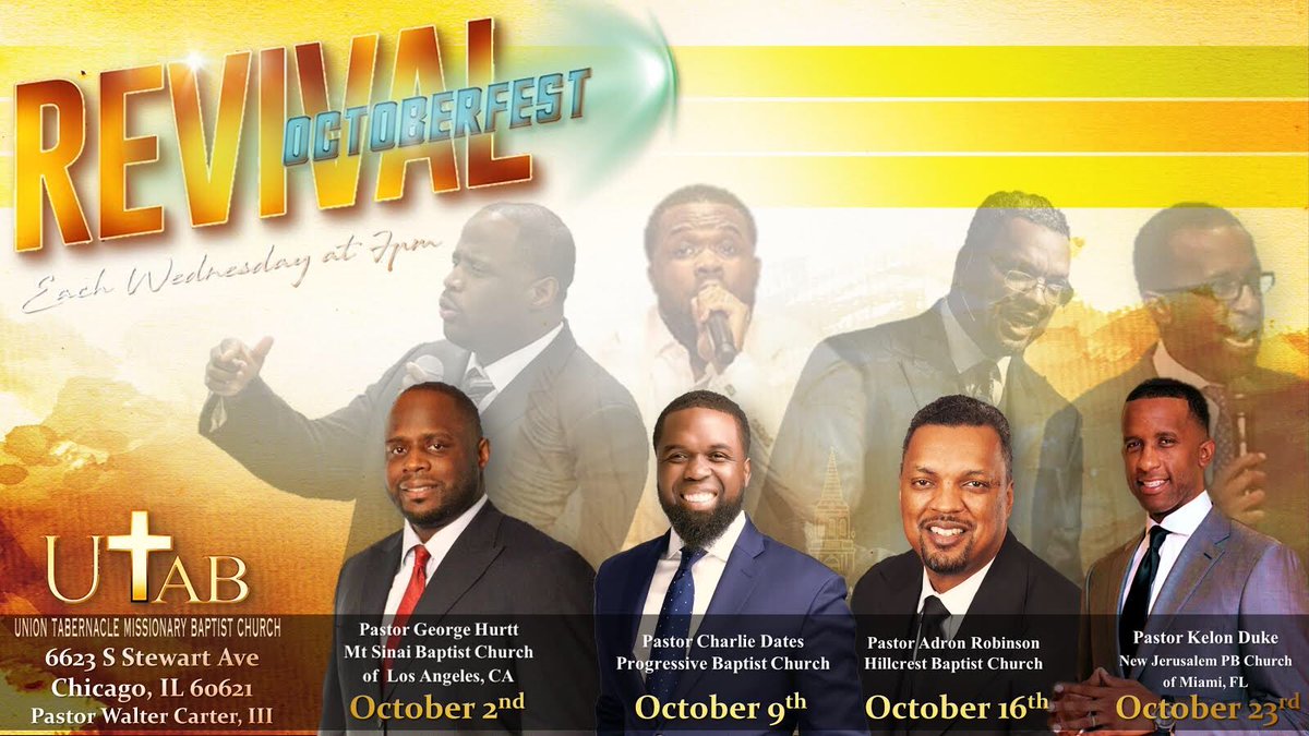 Pastorsupe's tweet photo. You don’t want to miss this revival! Each wed in October https://t.co/woDCDUI5nS