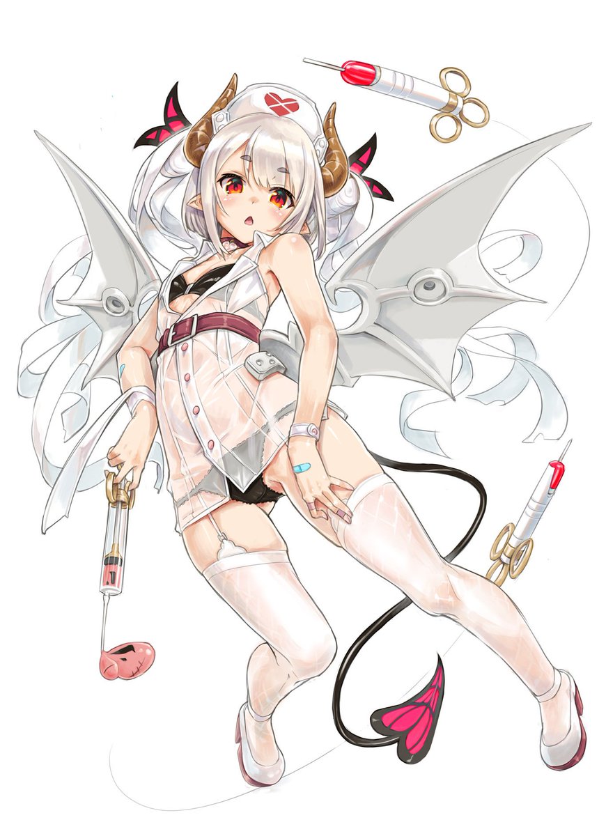 アズールレーンのヴァンパイア～白衣の小悪魔コスのシアシス～ラミちゃん
前描いたフュージョンボディのコスはコレがパクリ元
こういうお遊びはFAならではと思うので機会があればうかつに描きたい。

⇒✏️ピクシブスケッチに投稿しました
https://t.co/hYaOsVnUa5 