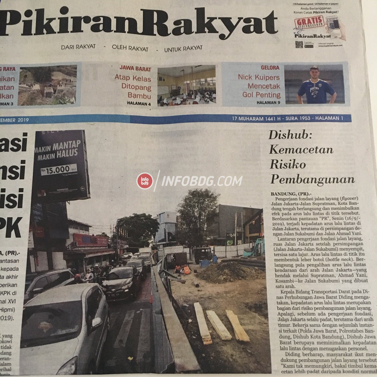 infobdg's tweet photo. Dishub : Kemacetan Risiko Pembangunan
Pengerjaan fondasi jalan layang Jl Jakarta- Jl Supratman, tengah berlangsung dan menimbulkan efek pada arus lalin
#PRToday #infoBDG https://t.co/lfQJV3ttLZ