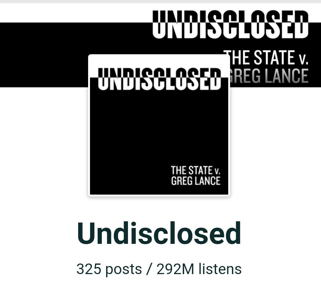 Undisclosedpod's tweet photo. Are we the most popular wrongful conviction podcast in the world? With nearly 300 million downloads, it seems like it, thank you listeners! 

#FreeAdnan 
#FreeJoeyWatkins
#FreeDennisPerry
#FreeKeithDavisJr 
#FreeGregLance https://t.co/fNiw65ydUz
