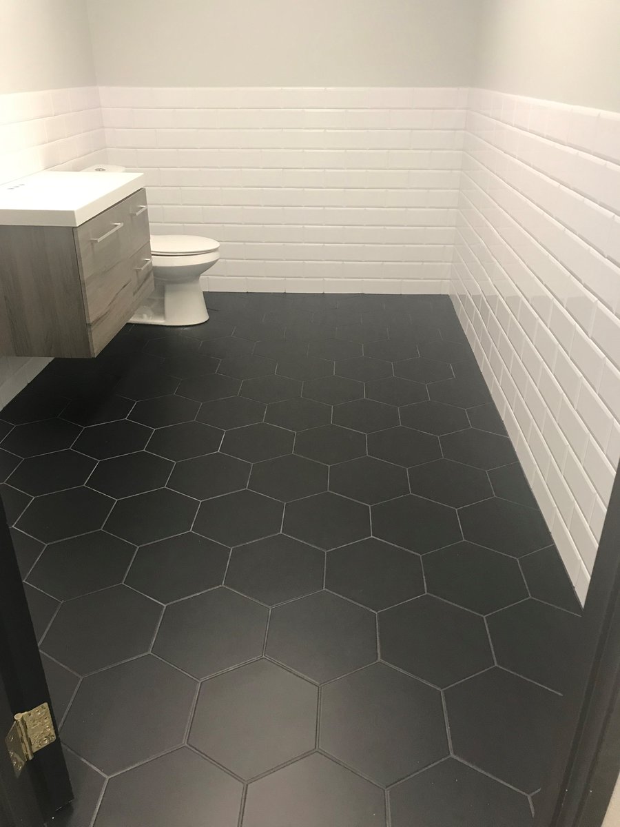 Expert Touch Tiling On Twitter Office Bathroom Porcelain Hex