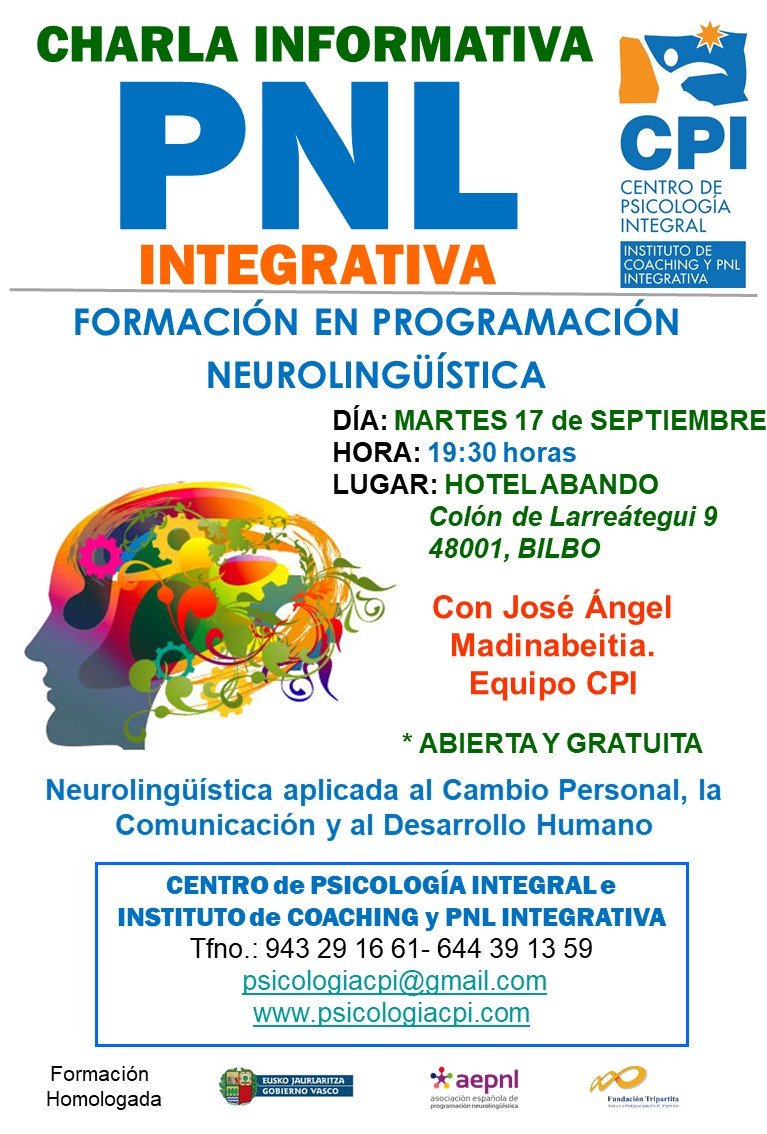 CPIICPNLi's tweet photo. HOY en BILBO, DONOSTIA y PAMPLONA
#bilbo #Donostia #Pamplona
#charlas #matriculasabiertas #inteligenciaemocional #autoestima #emociones #coaching #pnl #pnli #lenguaje #programacionneurolinguistica #tecnicaspnl #dph #desarrollopersonal #potencialhumano #psicoterapia #Psicologia https://t.co/j0N3ejTLwW