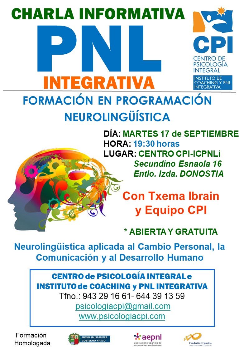 CPIICPNLi's tweet photo. HOY en BILBO, DONOSTIA y PAMPLONA
#bilbo #Donostia #Pamplona
#charlas #matriculasabiertas #inteligenciaemocional #autoestima #emociones #coaching #pnl #pnli #lenguaje #programacionneurolinguistica #tecnicaspnl #dph #desarrollopersonal #potencialhumano #psicoterapia #Psicologia https://t.co/j0N3ejTLwW