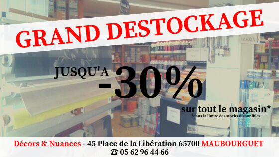 Monsudouest's tweet photo. ⚡️Grande opération de #Destockage à partir d’aujourdh’ui !
-30% de remise sur TOUT LE MAGASIN !

#monsudouest #decoration #peinture #outillage #toutdoitdisparaitre #tapisserie #enduit #chaux #revetementdesol #deco #maison #habitation https://t.co/7XMQcsbwpZ