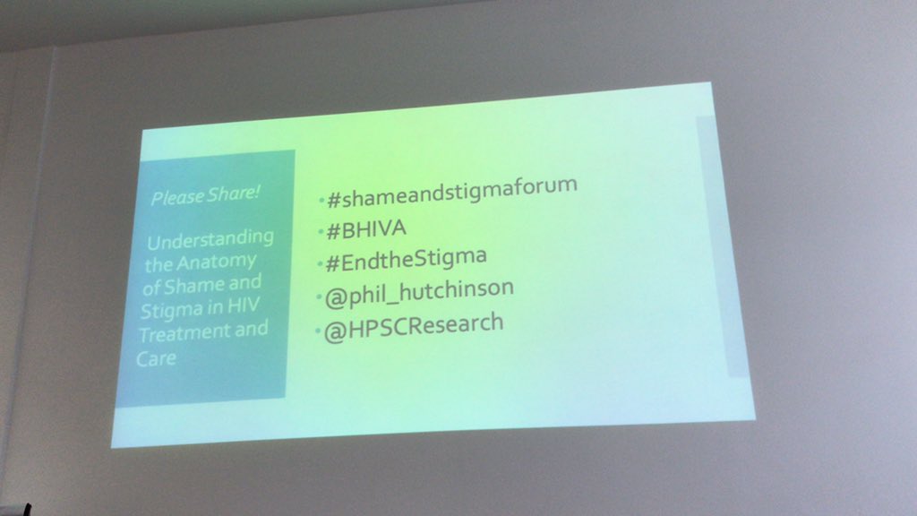 Excited to learn lots at the #shameandstigmaforum in Manchester. @phil_hutchinson @HPSCResearch
#BHIVA #EndtheStigma