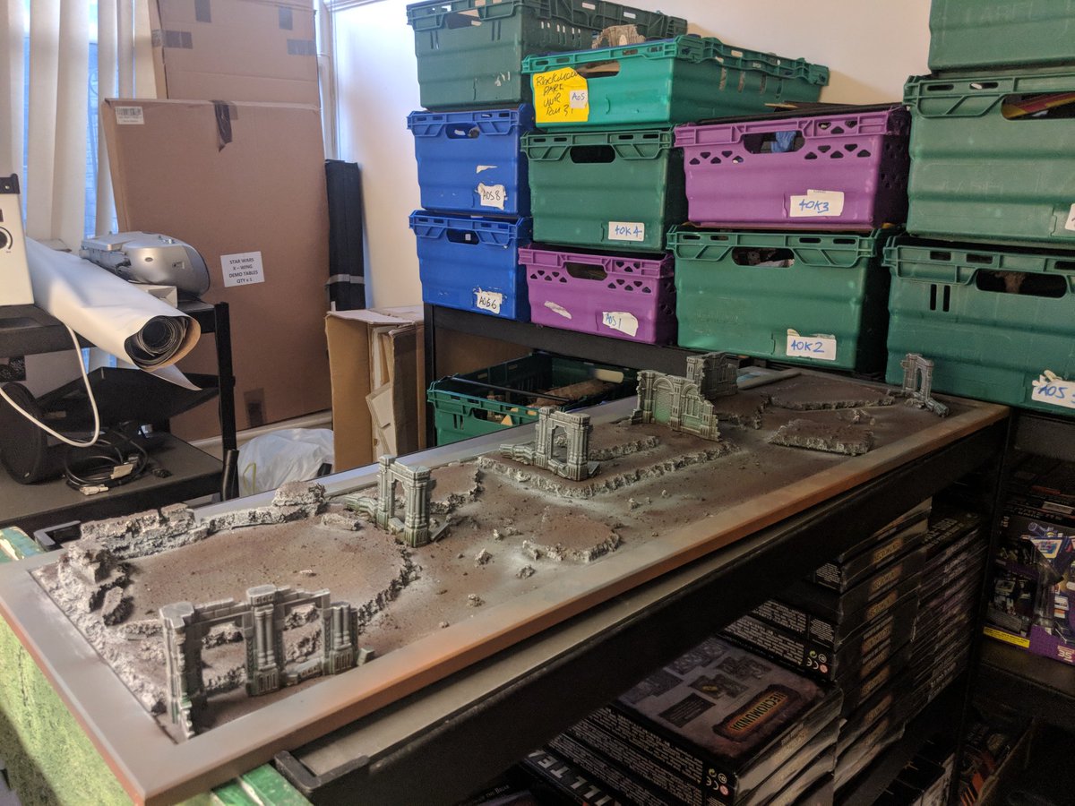 JustPlay_Richie's tweet photo. Mostly done my display board now for @FaceHammer_ #fhgt some decorative stuff to add, trim and plaque to do. It's pretty simple with over 150 models to display think that's all I need. Although I do have a mushroom garden to landscape 😂 #Warmongers #aos #gitz #paintingwarhammer https://t.co/yUD5FfkEYR