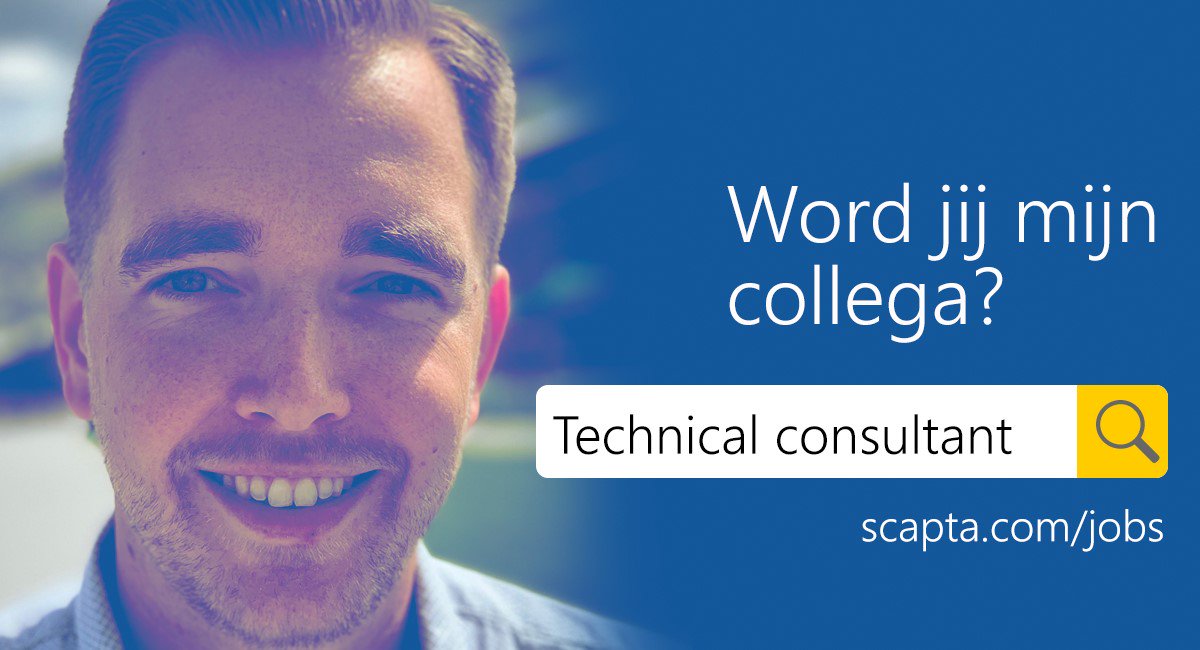 ScaptaDynamics's tweet image. Mathijs, Technical Consultant bij Scapta, zoekt een collega met kennis van Microsoft Dynamics NAV of Microsoft Dynamics 365 Business Central.  Ben jij de consult die we zoeken? Solliciteer dan nu 👉🏻 scapta.com/jobs. 
#jobs #scapta #technicalconsult #dynamics