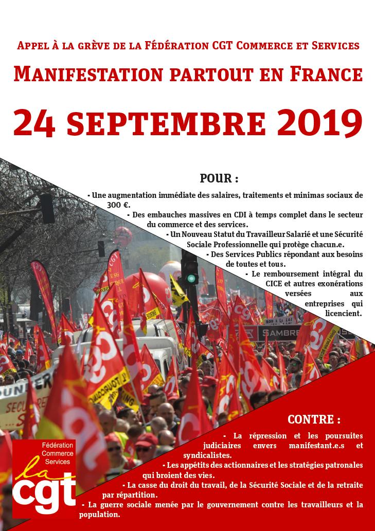Le #24septembre, toutes et tous en #grève et dans la rue pour dire NON à la #régression sociale !