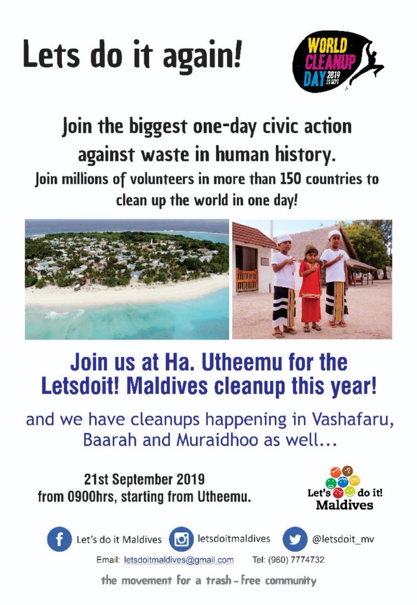 Letsdoit_Mv's tweet photo. 21st Sept 2019 #worldcleanupday #letsdoitmv @letsdoitworld https://t.co/gHOqVMX64D