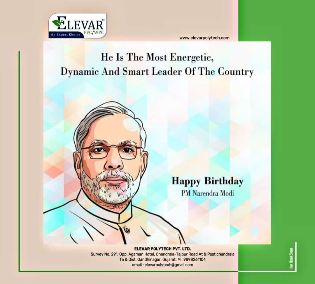 Elevarpvtltd's tweet photo. #happybirthdaynarendramodi #modi
#birthday2019 #birthday69 #elevar #elevarpolytechpvtltd #furniture #wpc #pvc #expertchoice #saveournature #qualityisourmoto https://t.co/YE7Xf5yj4a