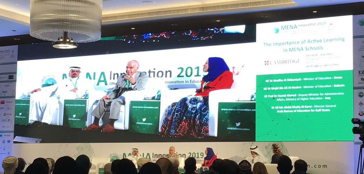 Promoting professional teacher development, creating awareness of education priorities and encouraging learning for life are key to achieving meaningful outcomes in education, says Ministers on the #activelearning panel session, chaired by Jane Mann <a href="/BrainsSummits/">Brains Global</a> #MENAInnovation